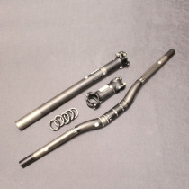 American IVEKE full carbon fiber mountain bike straight handle horizontal swallow handle seat tube 3-piece set