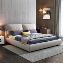 Nordic soft bunk bed modern minimalist light extravagant bunk bed technology cloth art bed double bed wedding bed Fancy Master Bedroom