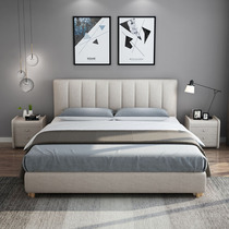 Cloth Art Bed Modern Minimalist Washable 1 8m1 5m Double beds Main bedroom Wedding Bed Storage Nordic Small Family SOFT BED