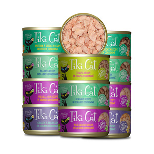 【官方旗舰】TikiCat 夏威夷主食无谷进口猫罐头幼猫罐头80g12罐