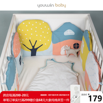 Excellent for baby crib bed circumference baby pure cotton surrounding stopover neonatal anticollision splicing bed for four seasons breathable