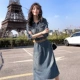 Đầu mùa thu năm 2021 váy denim nữ mới với eo, tay áo, áo sơ mi dài, váy dài, khí chất mùa xuân và mùa hè - váy đầm