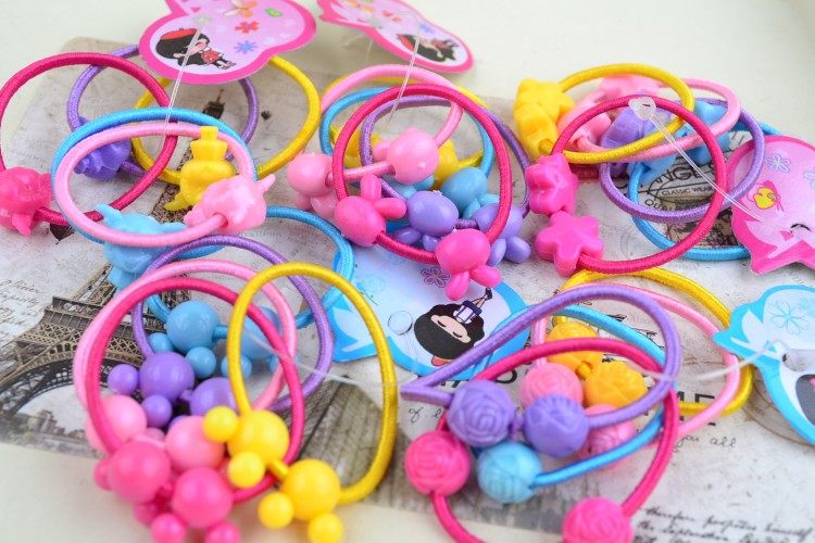 韩国女儿童发绳批发发带头饰头绳发饰发圈饰品橡皮筋头花约100根