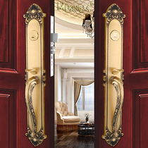 American Emperor European copper lock American all copper pure copper Villa door lock Home lock Home lock Double open door lock
