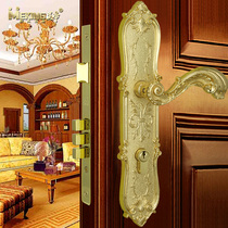 American Emperor European pure copper door lock Door lock Indoor wooden door lock Handle lock Anti-theft solid wood door lock