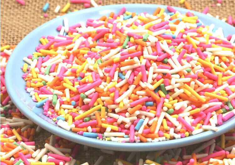 烘焙原料 金特利风情彩针 巧克力纯针七彩糖针 蛋糕饼干装饰140g