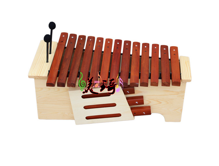 正品变调红木木琴 高中低音木琴 奥尔夫专业教学打琴 13音箱式琴_双氙