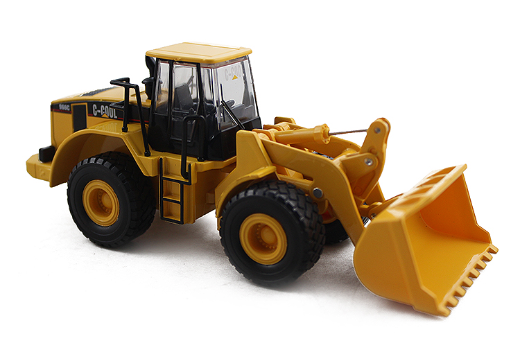 c-cool 1:64合金工程车模型玩具车轮式铲土机 推土机模型80003