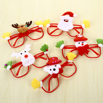 Christmas decorations Santa Claus snowman Deer Antlers small Bear Eye frames Cartoon Childrens glasses Decorative Frames