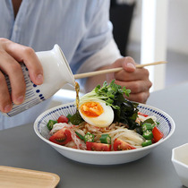 Japan Imported Meinesco-Style Plate Cutlery Ceramic dinner plate and wind hand painted Deep soup dish Pasta Dishes Home Bowl