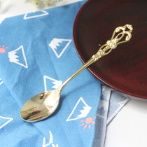 Japan Import English Afternoon Tea Coffee Spoon Creativity Cute Stirring Spoon Stainless sweet pastry fork spoon