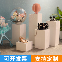 Customized white display platform platform frame model costume decorator in the island table exhibition product display rectangle