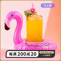 New inflatable unicorn cup holder ins Flamingo coaster creative cocktail cup holder party theme decoration
