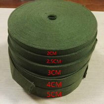 Pure cotton military green padded high quality backpack canvas webbing luggage strap a roll of cotton strap