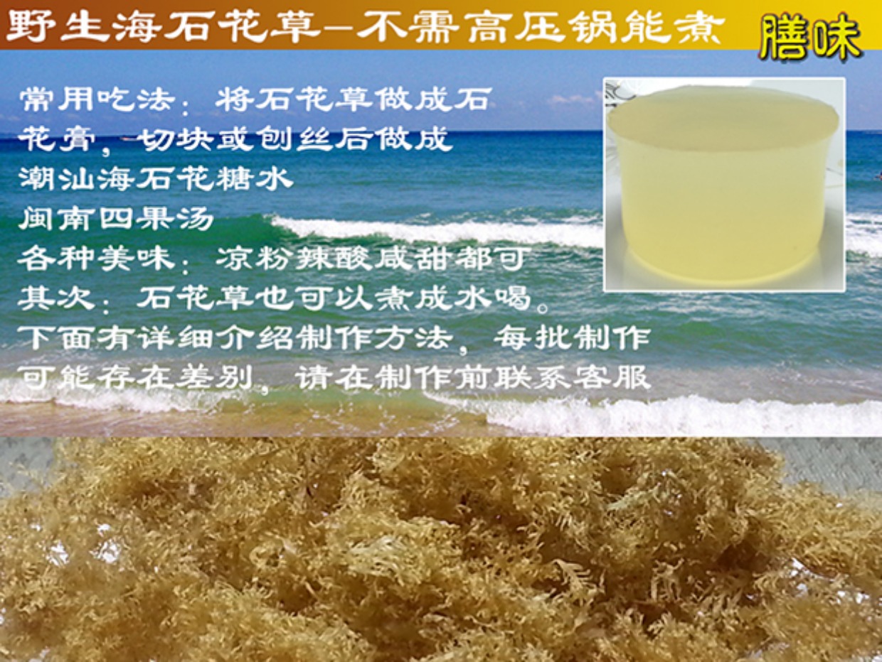 野生海石花 干货500克包邮潮汕 海底石花 石花膏 石花菜 海石花草