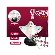 2022 Qatar World Cup mascot pendulum cloak raib football fans decorate glowing souvenirs