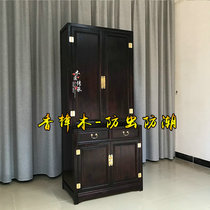 New Chinese solid wood bookcase full aroma Zhangmu bookcase closet floor filing cabinet retro double door containing cabinet tenon and mortise locker