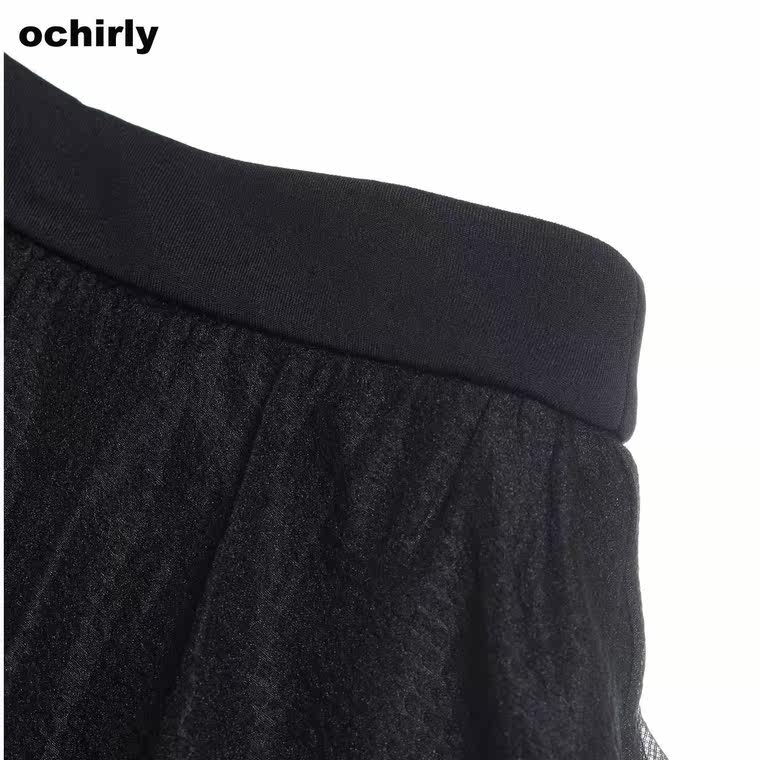 【新降7折】Ochirly欧时力假两件中长高腰半身裙1152063310