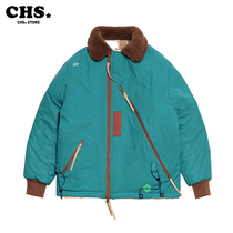 Crissrex Store EAFINETAL double-sided padded lamb cashmere MA1 cotton coat jacket jacket