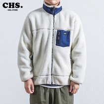 BUTTBILL Japanese Tide Thickened Warm Cashmere Jacket American Color Patchy Pocket Fry Jacket