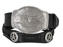 19719 American Western Cowboy retro Harley Motorcycle five-pointed heart Minotaur mens belt