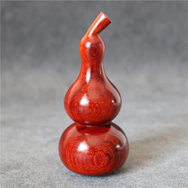 Sandalwood gourd handle purple sandalwood text play solid wood green sandalwood hand twist Feng Shui gourd gift