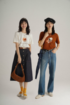 Botanique botanical original bagel or latte? Bergowaffg short sleeve t-shirt woman