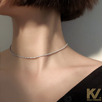 Gypsophila chokers925 Silver Collar Female Carband Neck Necklace Simple Net Red choker Temperament Tide