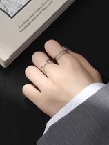 925 silver ring female Net red ins female tide Korean fashion personality adjustable Joker hipster opening food ring
