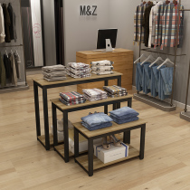 Shopping mall clothing store shoe store display rack Nakajima frame high and low running water table display table shoe bag display table shelf