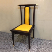 Modern home dining chair Nordic simple net red Wrought iron restaurant solid wood chair Light luxury backrest chair Milk tea lounge chair