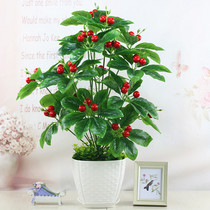 Simulation of fortune tree rich fruit Golden Jade full hall fake flower big potted living room front desk indoor and outdoor decoration fake bonsai
