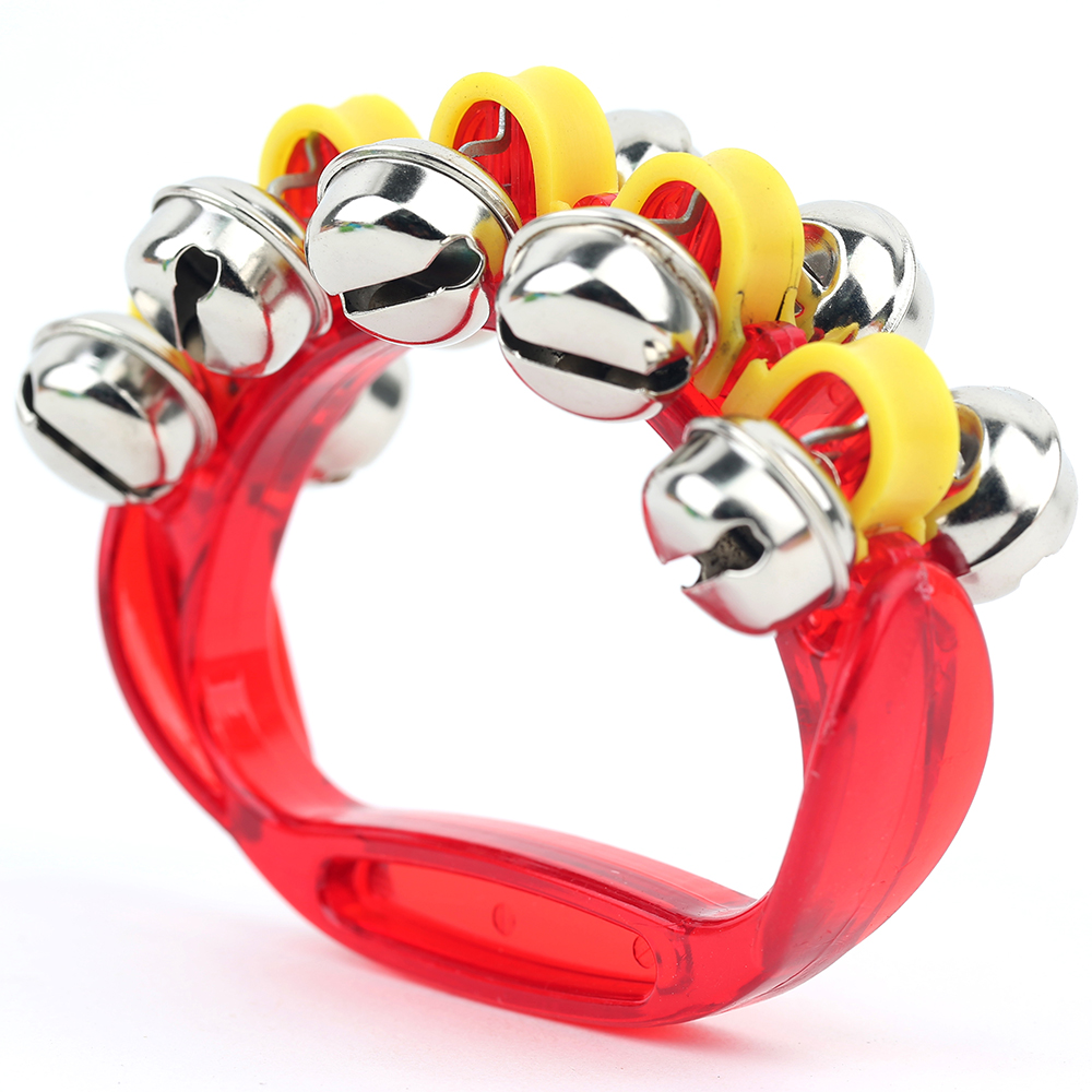 正品奥尔夫乐器串铃塑料手铃10铃摇铃儿童音乐玩具幼儿手铃串铃