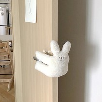Fart fart INS lamb suede Little Bear Little Rabbit Childrens room anti-nip door stopper Door Stopper Door Crack
