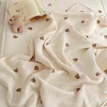 Fart Akins Han Baby young children Six layers of gauze pure cotton cover blanket Summer thin baby Little quilted baby blanket