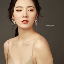 Strange Qian temperament earrings Korean personality elegant butterfly earrings joyful atmosphere pearl earrings earrings