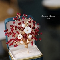 Strange autumn and winter coat brooch high-end female temperament atmospheric fashion pin decoration creative small tree corsage