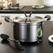 304 stainless steel two-handed pot soup pot 20-24cm three-layer composite bottom