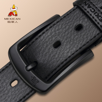 Scarecrow needle buckle belt mens casual simple youth leather belt Youth Student trend mens belt