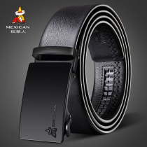 Rice Straw Man Leather Strap Man Genuine Leather Automatic Button Casual 100 Hitch Young Man Brief Head Layer Bull Leather Mens Belt Tide