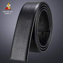 Scarecrow Belt Mens pin buckle without headband head layer leather without belt Buckle young mens belt tide