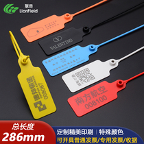 United Fields Express Lead Blockade of Pendant Tag Disposable Large Signage Plastic Seal Label Container Logistics Mark Seal