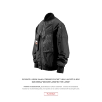 RL ) REINDEE LUSION 18A W light function waterproof combination zipper storage bag MA1 jacket