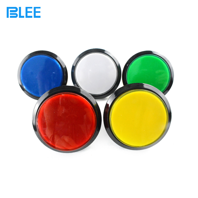 60MM flat straight edge round button game machine entertainment machine button round button micro-illuminated self-reset switch