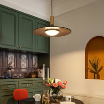 Black Hu Peach Wood Dining Room Bedroom Bedside Brief Creative Flying Saucer Solid Wood Folk Juku Table Cafe Nordic Chandelier