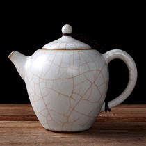 Ning Xiangge tea raising film Moon White kiln kung fu teapot ceramic tea set household bubble teapot Japanese single pot