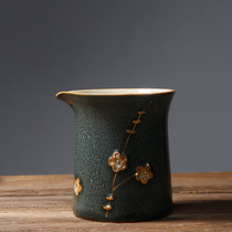 Ning Xiangge hand-painted gold Coarse Pottery Road Cup imitation curium porcelain patch ceramic tea sea kung fu tea set Tea Division