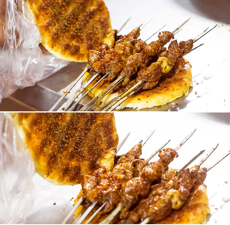 烤羊肉串夹饼 孜然羊肉10串肉夹馍 碳烤真空西北甘肃特产小吃顺丰
