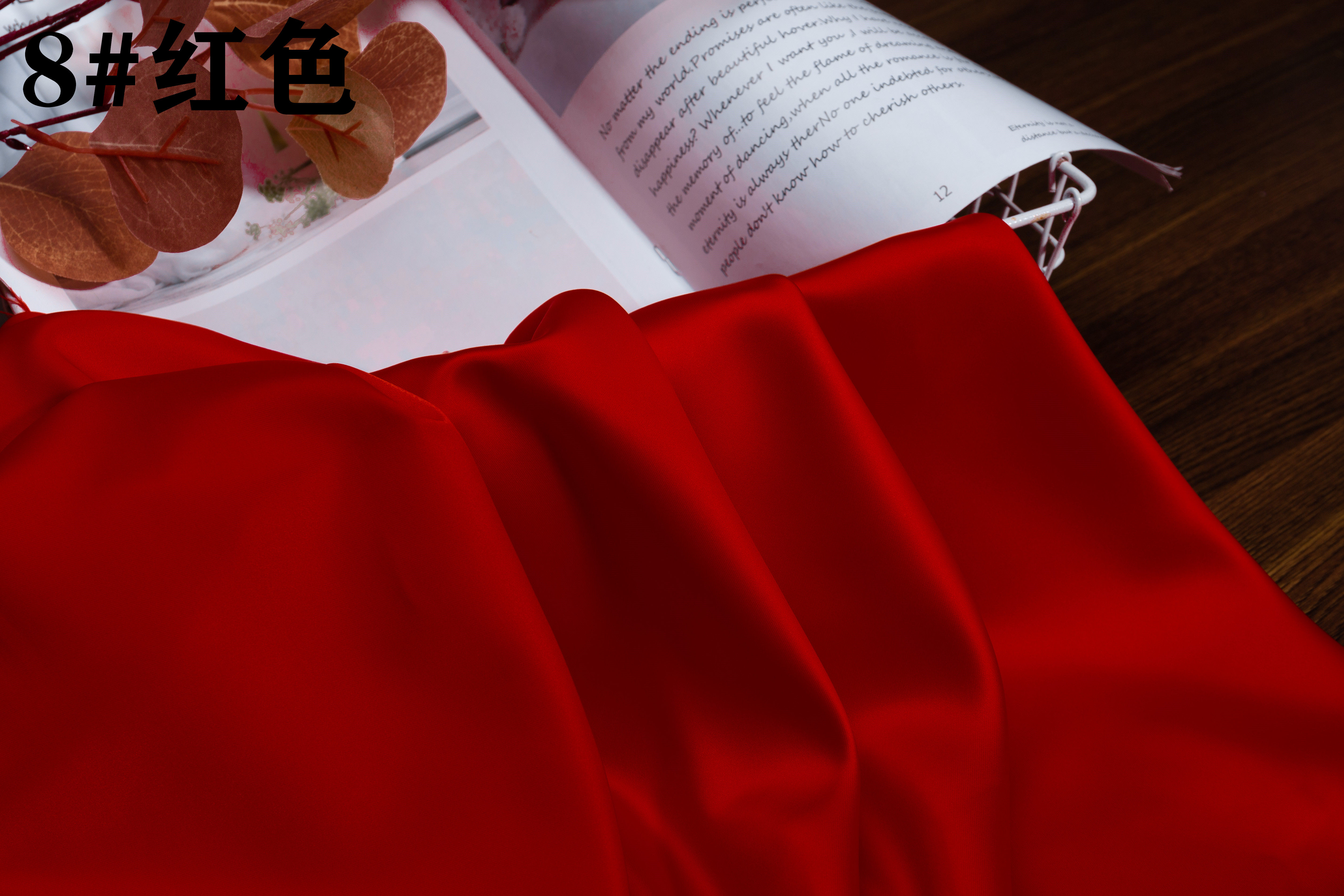 光泽感醋酸缎面丝绸布料真丝素绉绸缎光滑垂顺礼服旗袍吊带裙面料