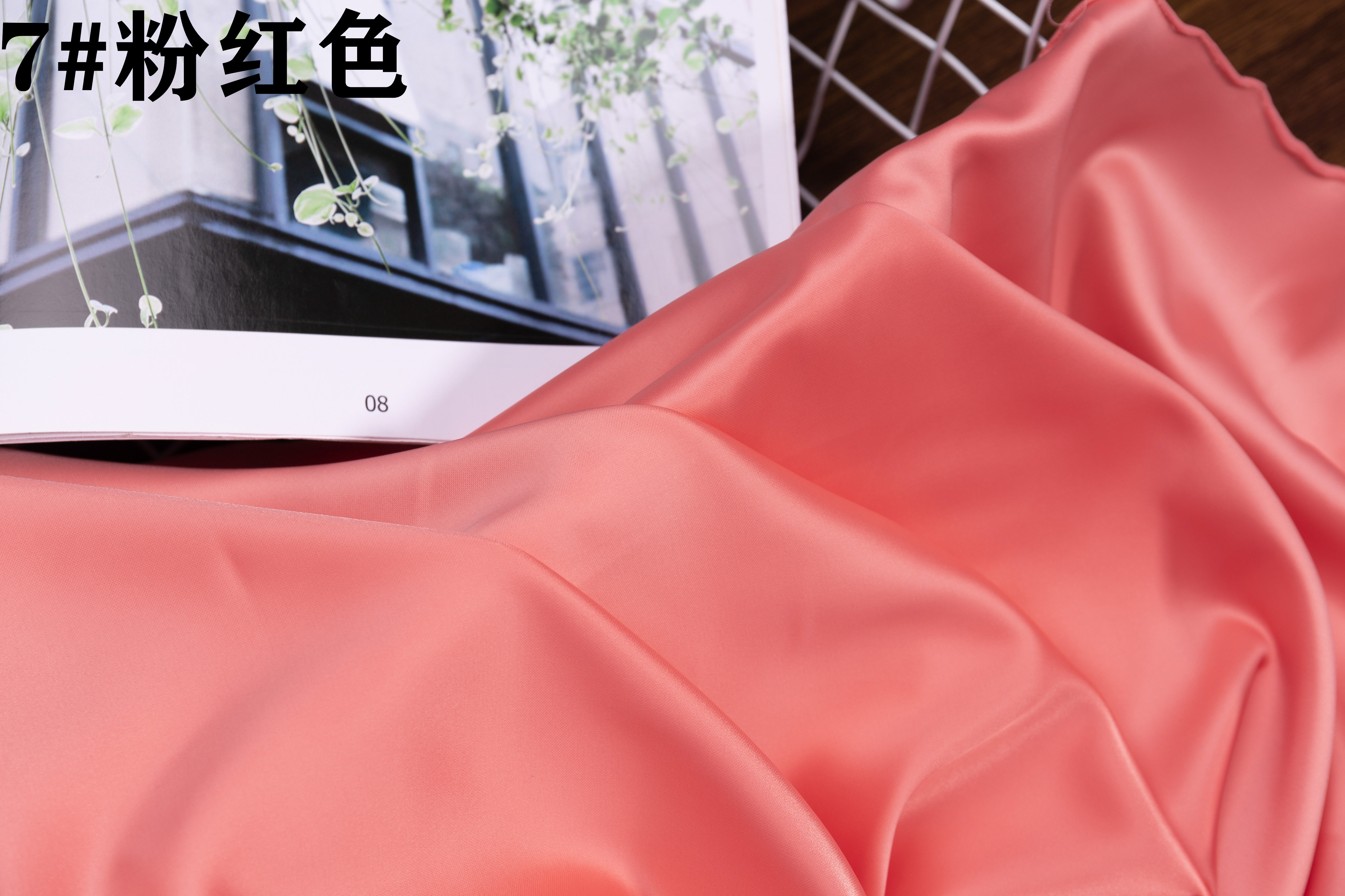 光泽感醋酸缎面丝绸布料真丝素绉绸缎光滑垂顺礼服旗袍吊带裙面料